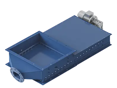 Шиберный затвор герметичный с дренажным патрубком